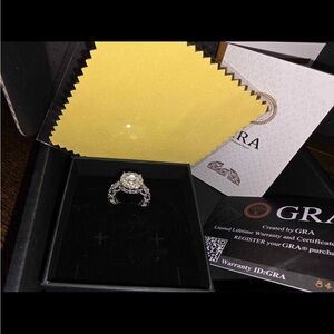 Delzzad Moissanite Ring GRA Certified